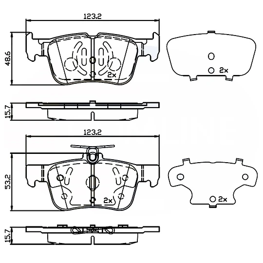 Pastillas Freno Ford Edge 2015-2023 Trasero