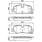 Pastillas Freno Mini Cooper 2014-2023 Trasera 2