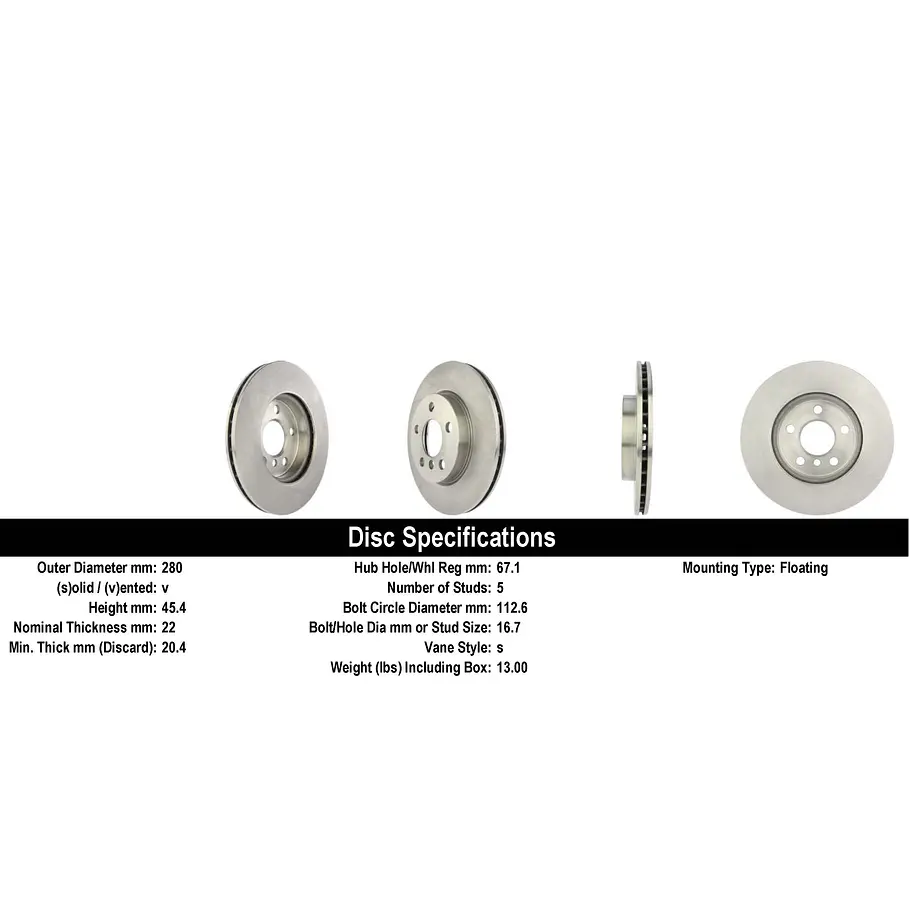 Disco Freno Mini Cooper 2014-2023 Delantero 2