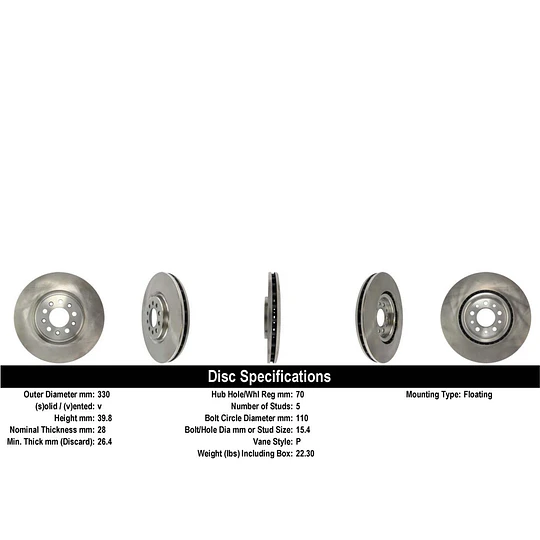 Disco Freno Alfa Romeo Giulietta 2010-2020 Front