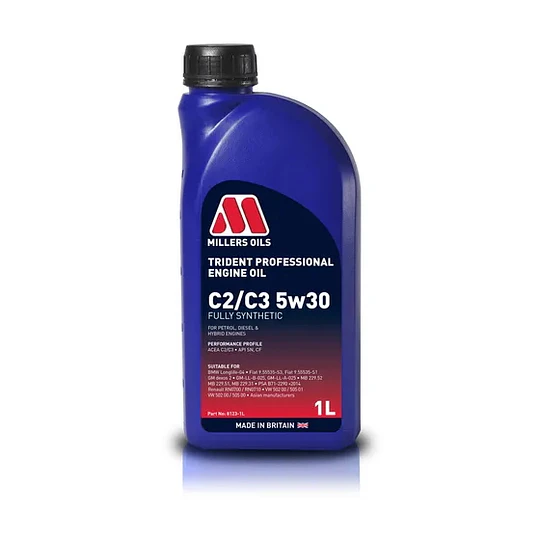 Aceite Motor Trident Professional C2 C3 5w30  Formato 1L