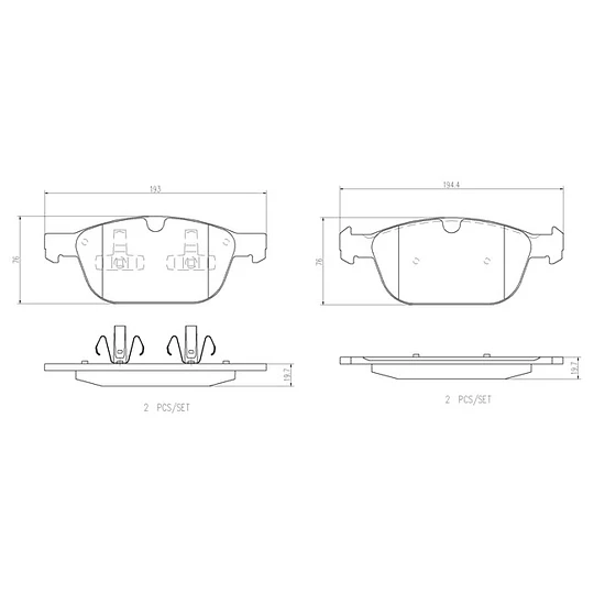 Pastillas Freno Volvo XC90 2003-2015 Trasero