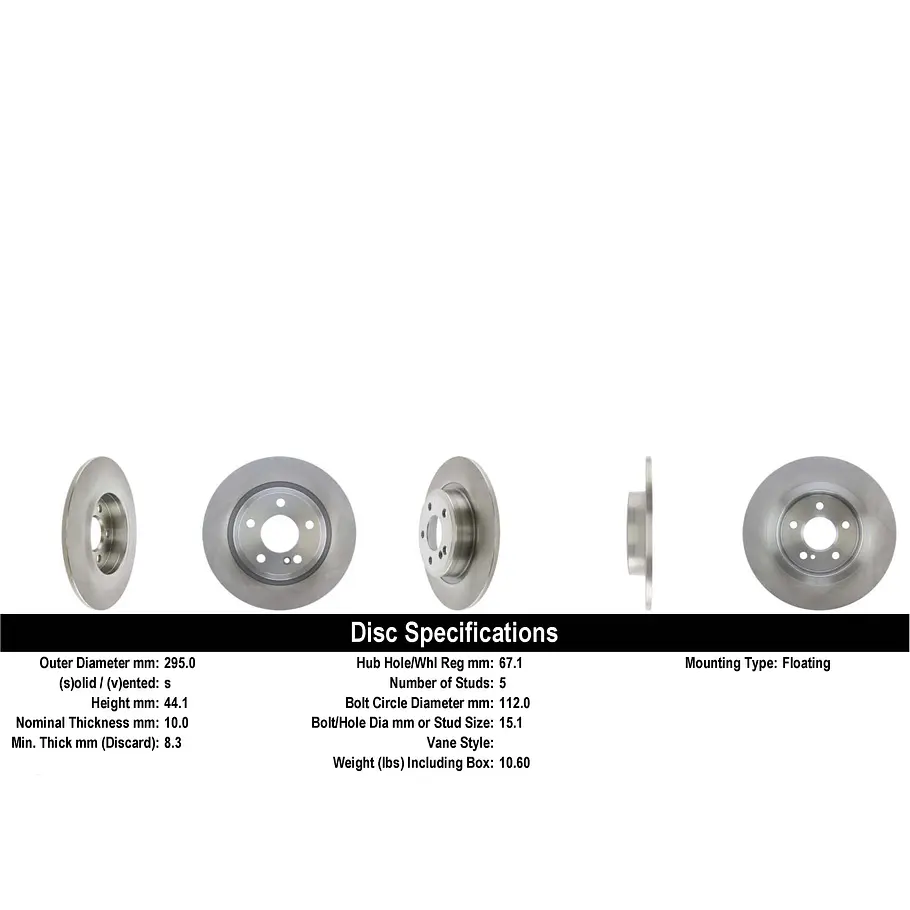 Disco Freno Mercedes Benz CLA200 2013-2019 Trasero 2