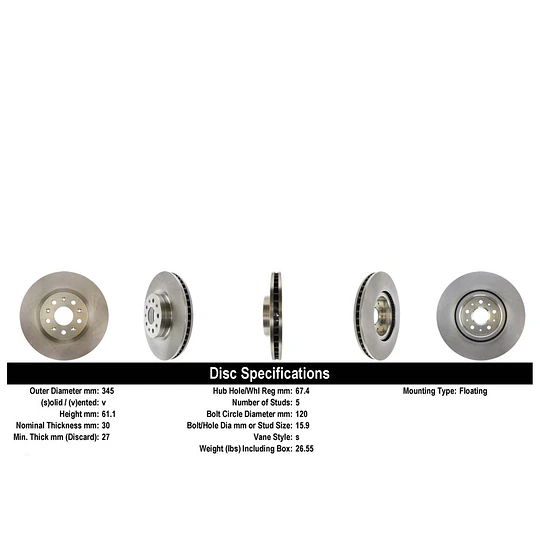 Disco Freno POWERSTOP AR82182