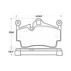 Pastillas Freno Porsche Cayman 2016-2023 Delantera 2