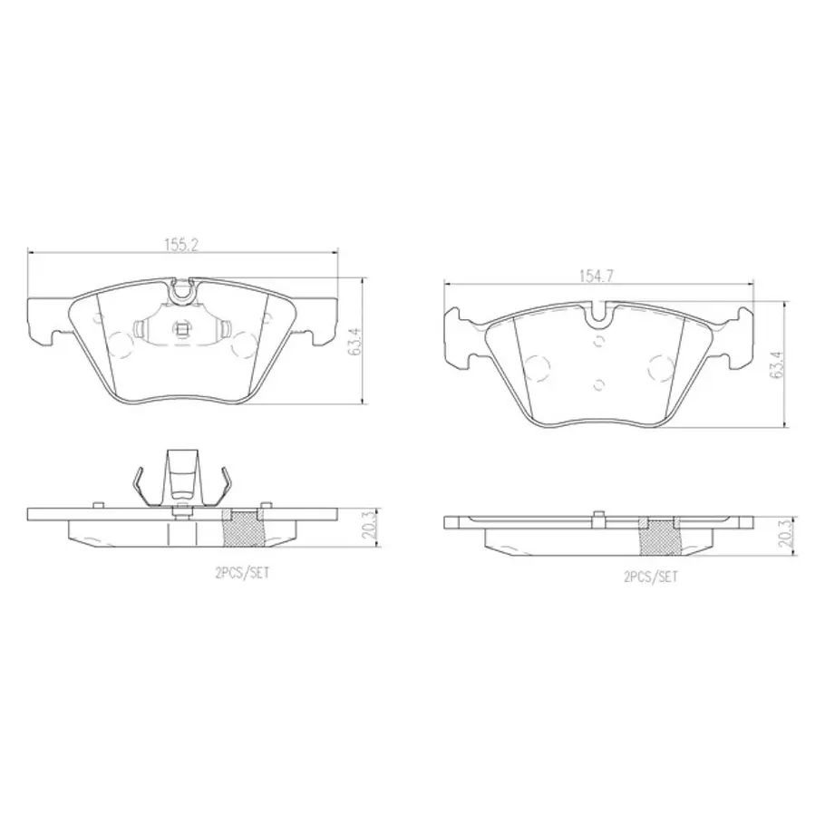 Pastillas Freno BMW 316 2004-2013 Delantero 2