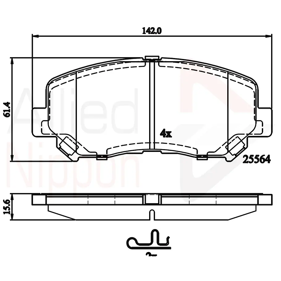 Pastillas Freno Mazda CX-5 2017-2023 Delantero 2