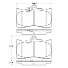 Pastillas Freno Lexus GS350 2006-2011 Delantero 2