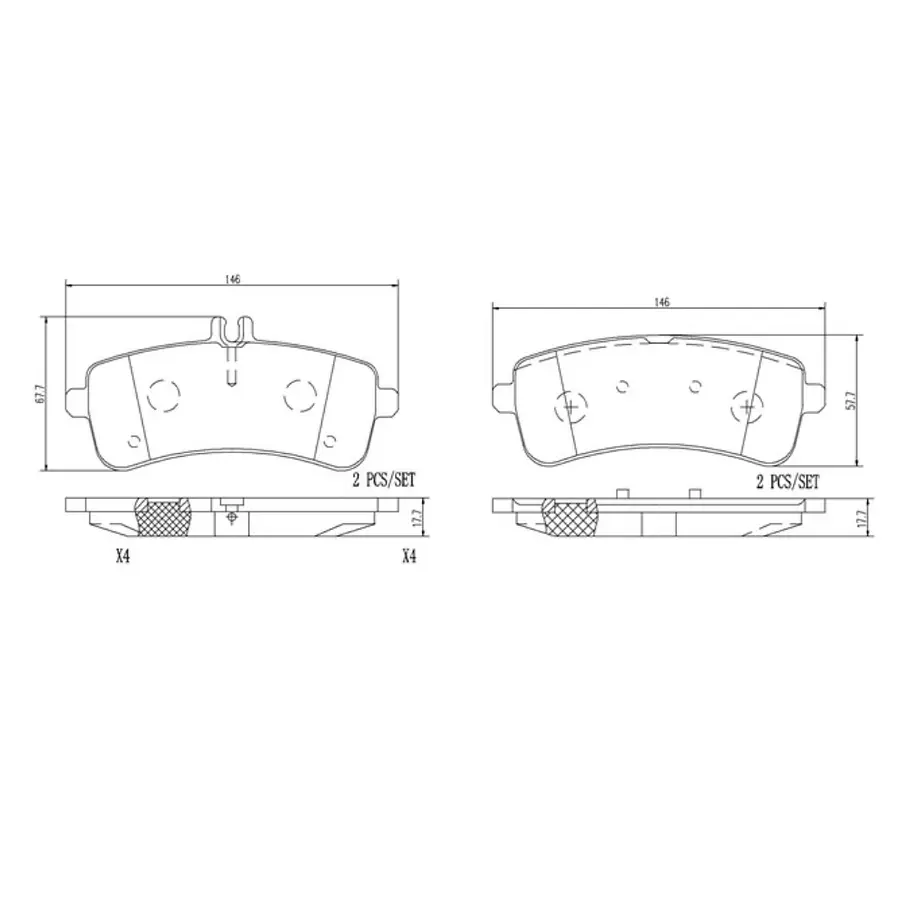 Pastillas Freno Mercedes Benz C63 AMG / AMG S 2015-2021 Tras 2