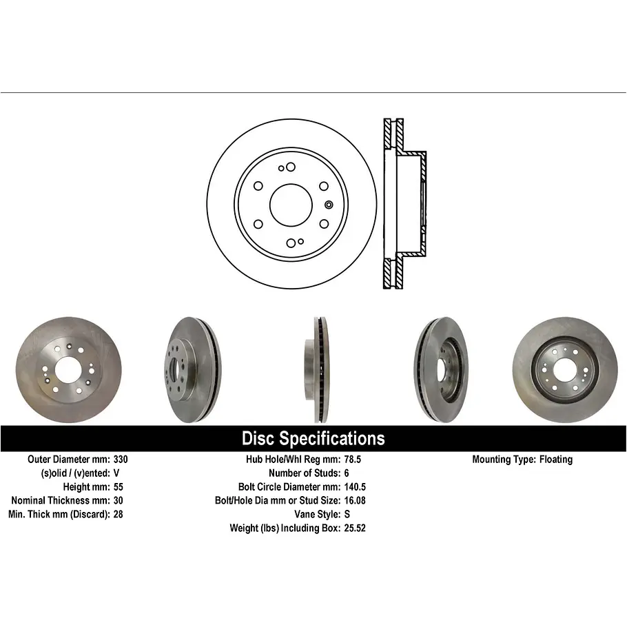 Disco Freno POWERSTOP AR8654 3