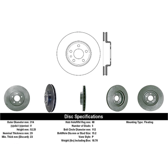 Disco Freno C-TEK 121.99084