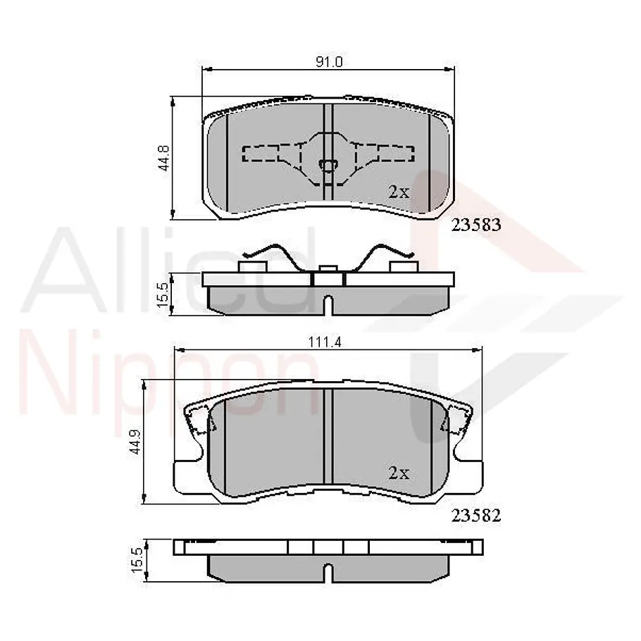 Pastillas Freno ALLIED NIPPON ADB0905 3