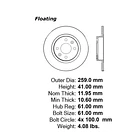 Disco Freno C-TEK 121.99073 2