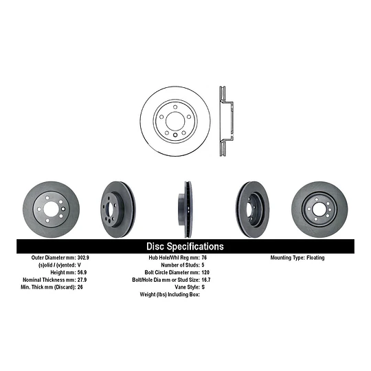 Disco Freno COMLINE ADC2604V