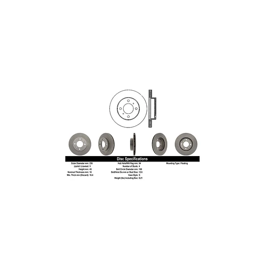 Disco Freno C-TEK 121.46043