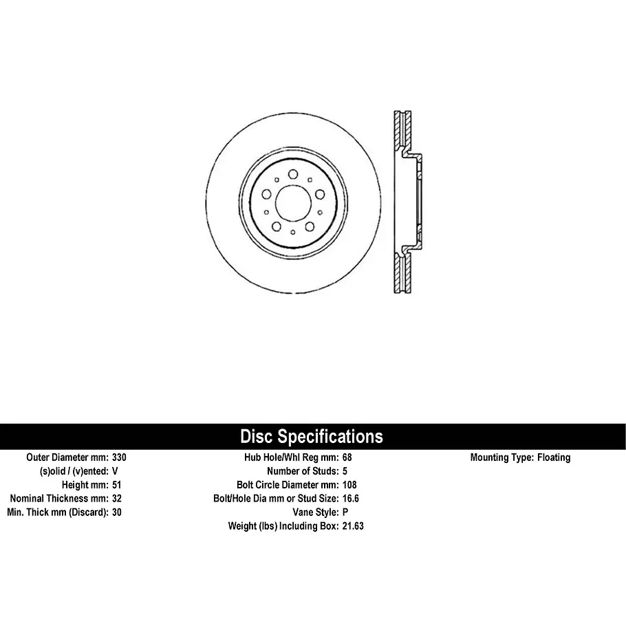 Disco Freno C-TEK 121.39035 2