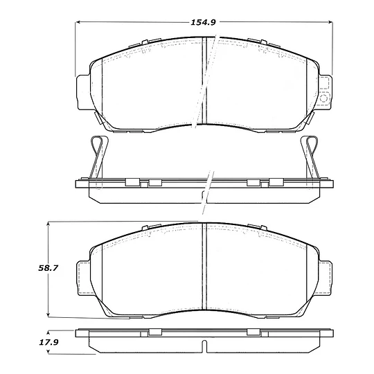 Pastillas Freno Honda CR-V 2012-2018 Delantera