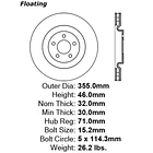 Disco Freno Ford Mustang 2005-2014 Delantera 1