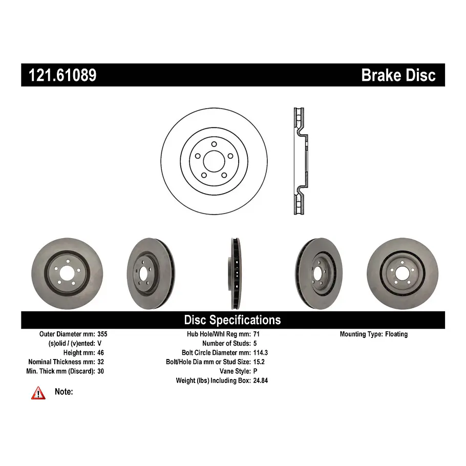 Disco Freno Ford Mustang 2005-2014 Delantera 3