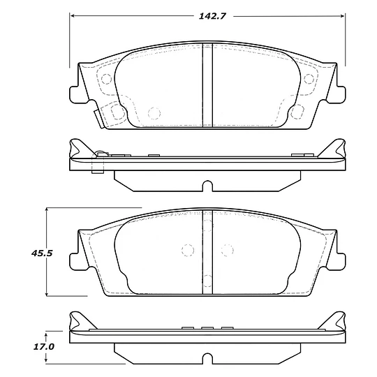 Pastillas Freno Chevrolet Silverado 2014-2019 Delantera