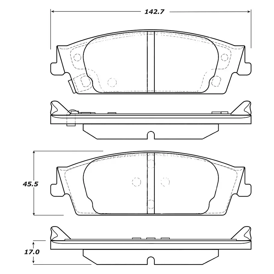 Pastillas Freno Chevrolet Silverado 2014-2019 Delantera 