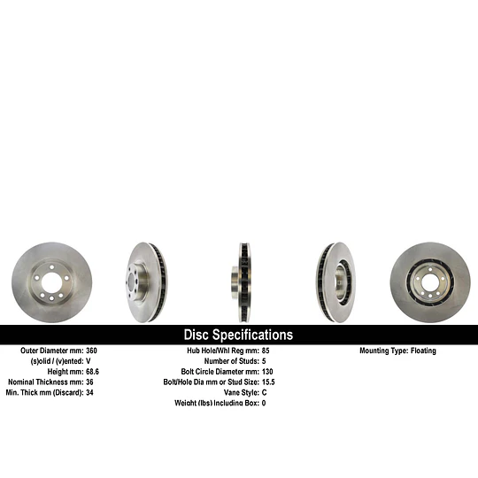 Disco Freno POWERSTOP EBR1291