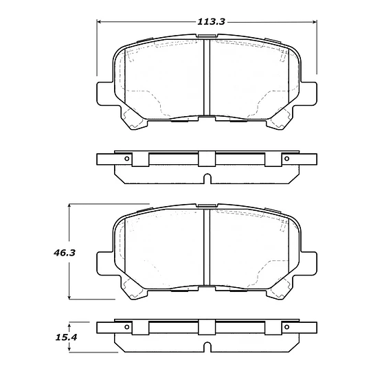 Pastillas Freno Honda Pilot 2016-2023 Trasera
