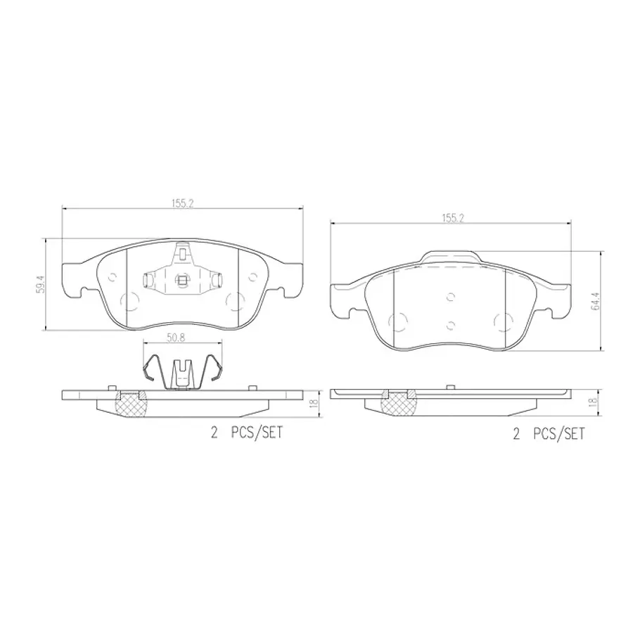 Pastillas Freno Renault Duster 2009-2020 Delantera 