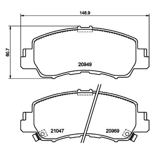 Pastillas Freno Mitsubishi Eclipse Cross 2018-2021 Delantera
