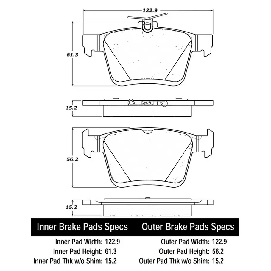 Pastillas Freno Volkswagen Golf 2009-2014 Trasera 