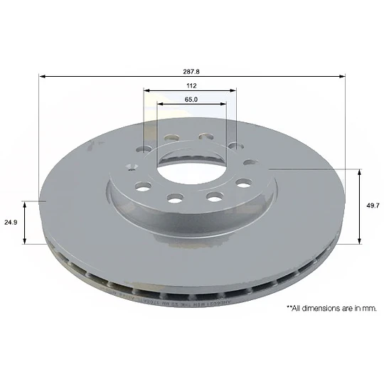 Disco Freno Audi A3 Quattro 2004-2013 Delantero