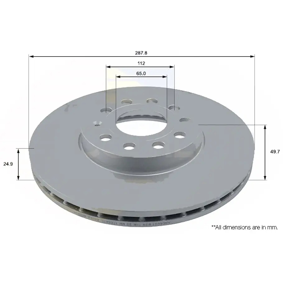 Disco Freno Audi A3 Quattro 2004-2013 Delantero 1