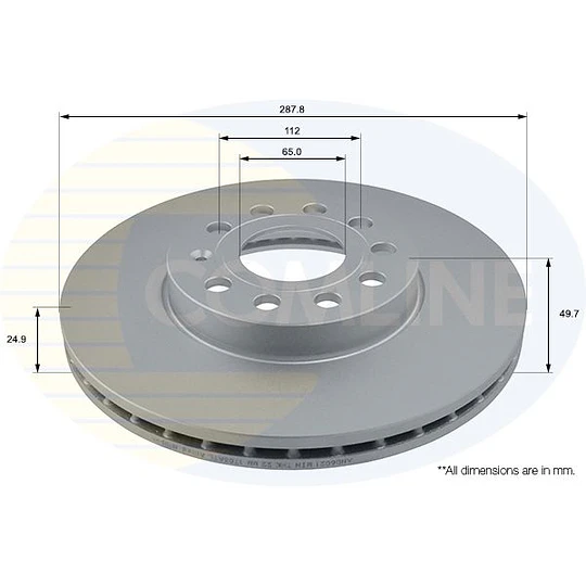 Disco Freno Volkswagen Golf Cabriolet 2012-2019 Delantero