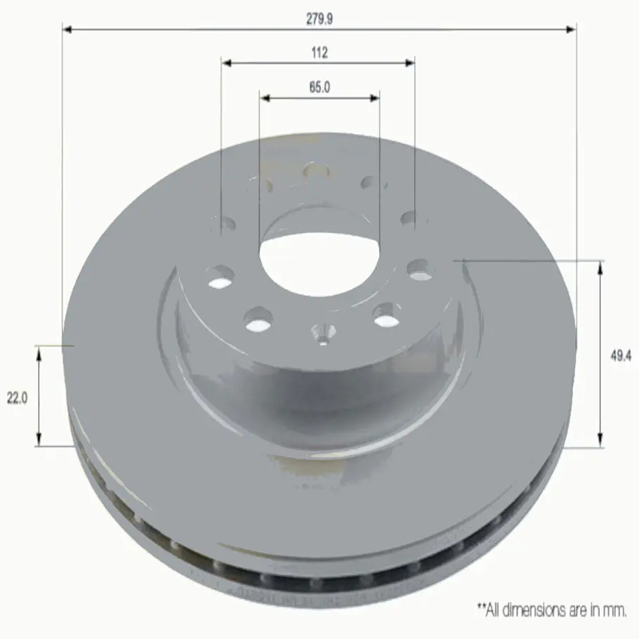 Disco Freno Volkswagen Golf Variant 2003-2010 Delantera 
