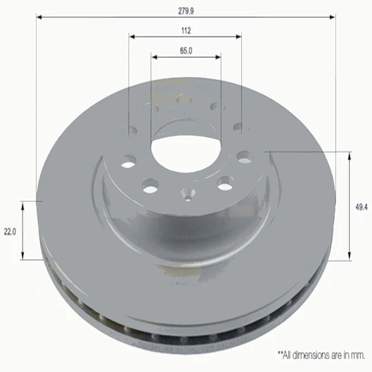 Disco Freno Audi A3 2013-2020 Delantera
