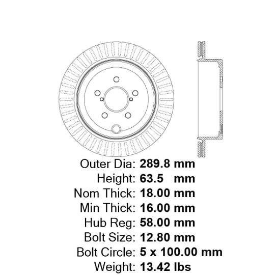 Disco Freno COMLINE ADC5009V