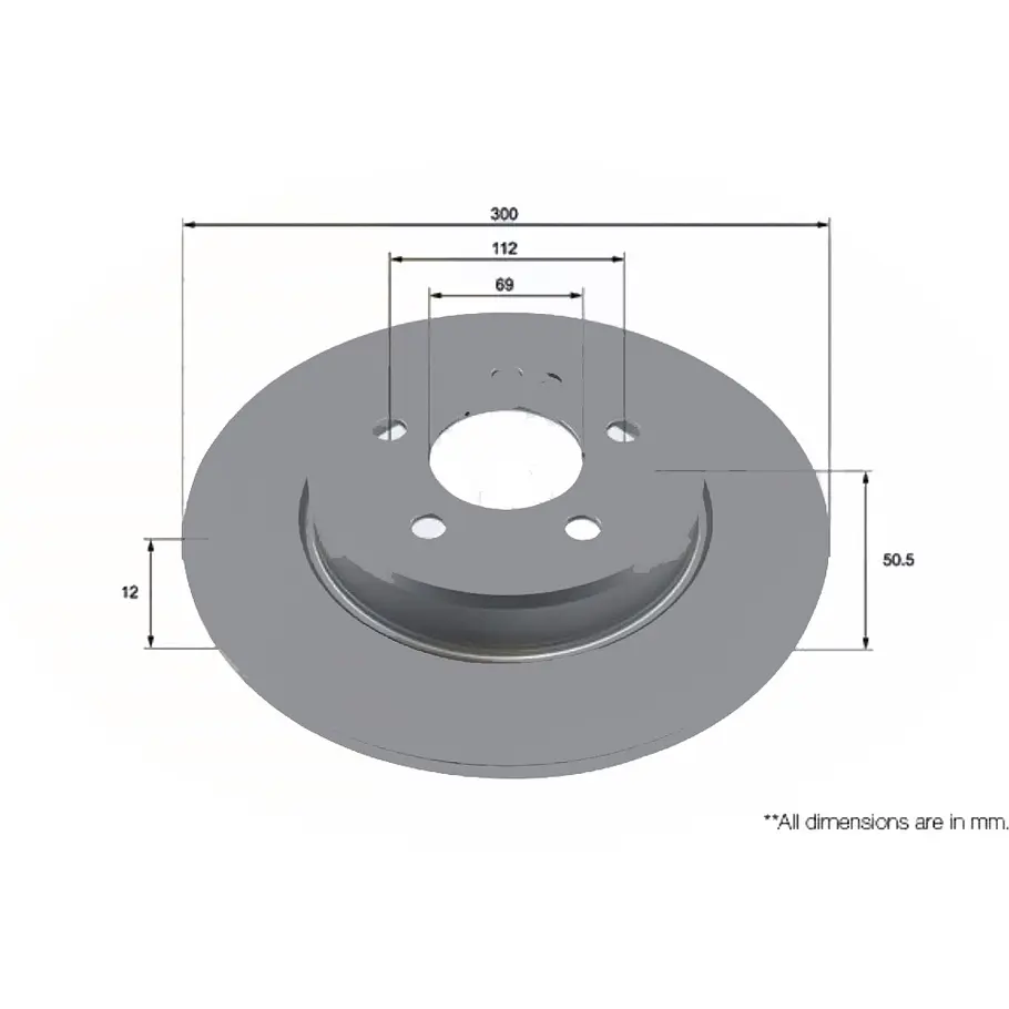 Disco Freno Mercedes Benz C160 2015-2021 Trasera 