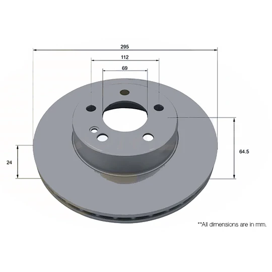 Disco Freno Mercedes Benz C180 2015-2021 Delantera