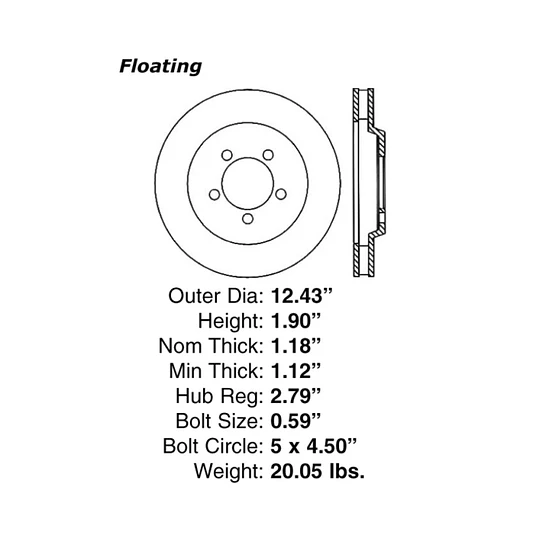 Disco Freno POWERSTOP AR8171EVC