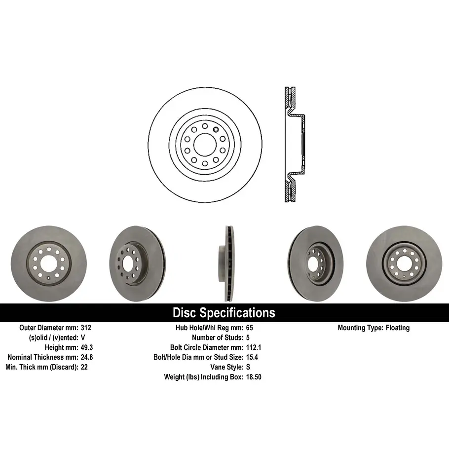 Disco Freno MOTAQUIP LVBD1103 1