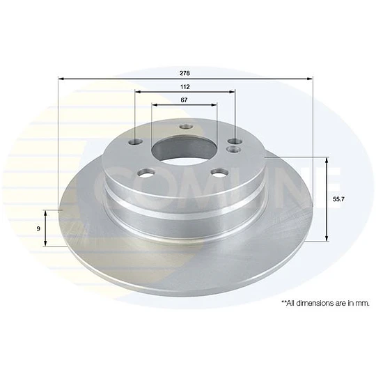 Disco Freno Mercedes Benz C180 2008-2014 Trasero