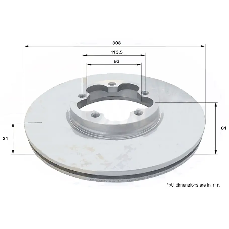 Disco Freno Ford Tourneo 2013-2023 Delantero 1