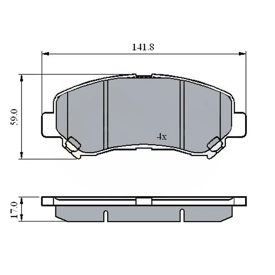 Pastillas Freno Nissan Rogue 2008-2015 Delantero 2