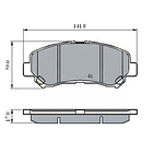 Pastillas Freno Nissan Rogue 2014-2020 Delantero 1