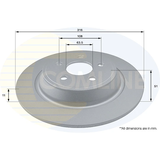 Disco Freno Ford Fusion 2013-2020 Trasero
