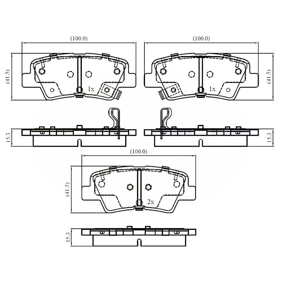 Pastillas Freno Kia Cerato, K3 2014-2020 Trasero 2