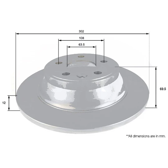 Disco Freno Volvo C70 2006-2013 Trasero