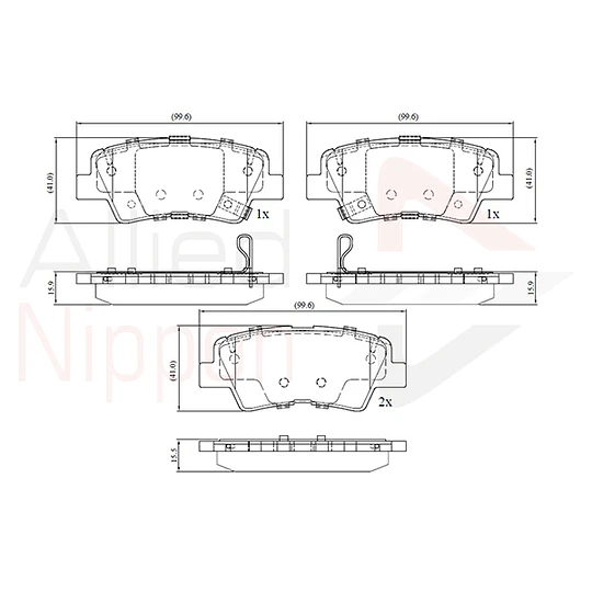 Pastillas Freno Kia Rio 2017-2023 Trasero