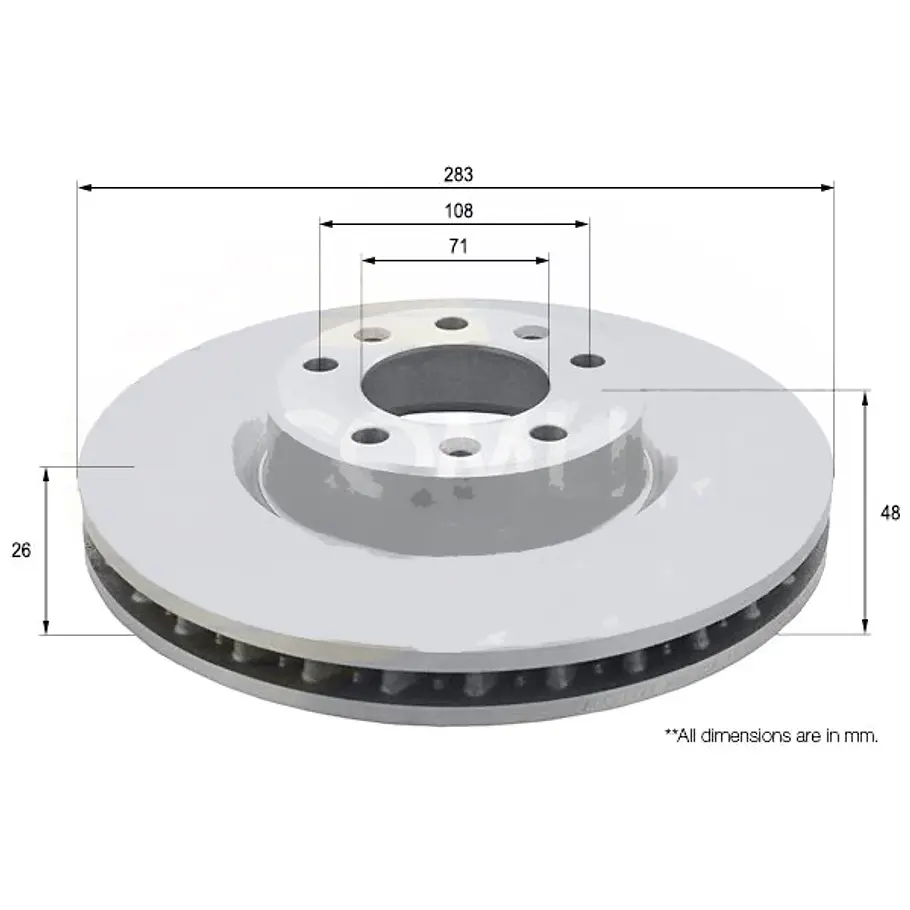 Disco Freno Peugeot 308 2008-2013 Delantero 1