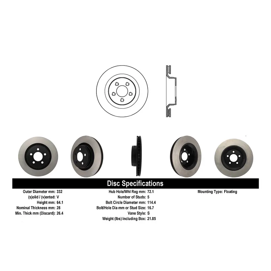 Disco Freno Jeep Liberty / New Cherokee 2008-2013 Delantero 2